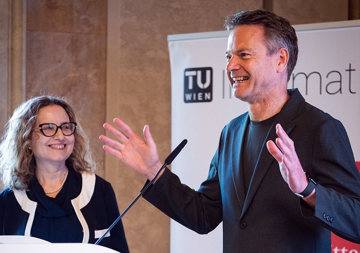 VCLA co-charis Agata Ciabattoni and Stefan Szeider — Picture: Markus Hollo / TU Wien Informatics