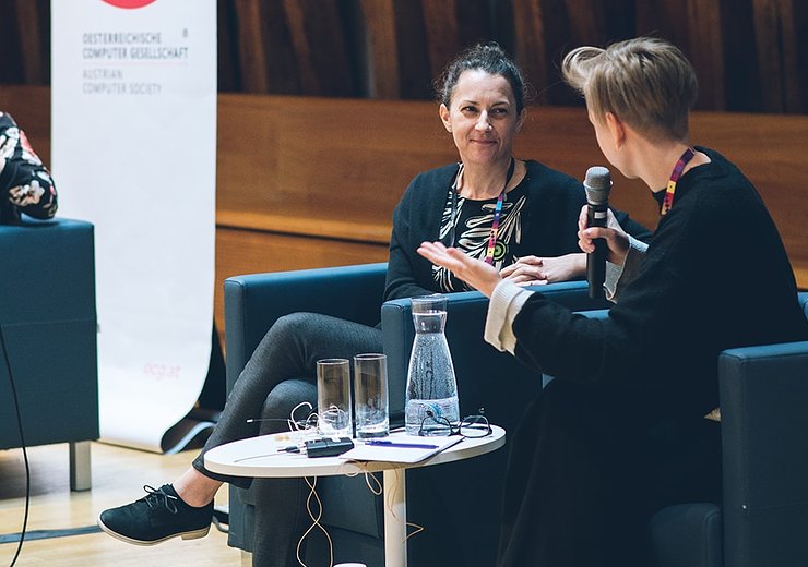During the panel discussion of the first sessions — Picture: Amélie Chapalain / TU Wien Informatics