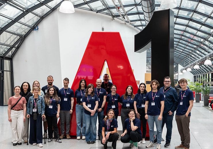 The TU Wien Informatics Team at the A1 Campus — Picture: Jakub Han / Urban Innovation Vienna