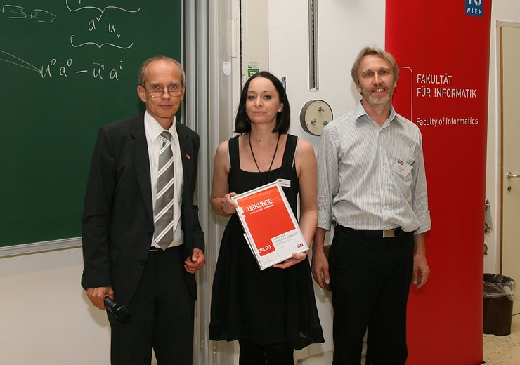 Preisübergabe: Der Best Poster Award, geht an Gabriele Schneglberger