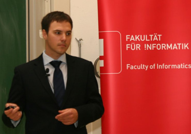 P. Sabin während seines Diplomarbeitsvortrages zum Thema "Implementing a Reversible Debugger for Python".