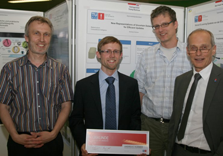 Distinguished Young Alumnus - v.l.: G. Salzer, A. Hubmer, R. Pichler und G. Steinhardt.