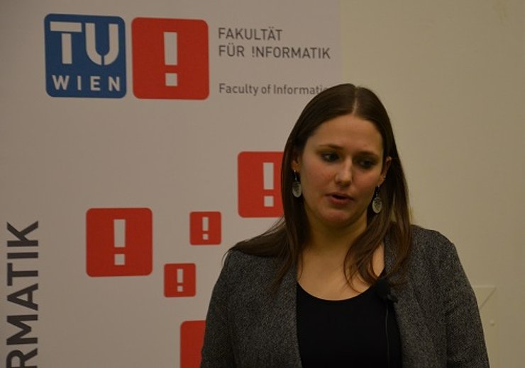 Ines Janusch präsentiert "Reeb graph based image representation for Phenotyping of plants. — Picture: TU Wien Informatics