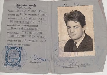 Helmut’s first employee card from TU Wien.