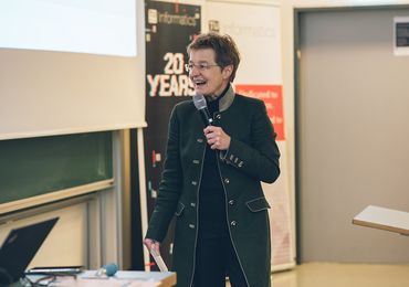 Dean Gerti Kappel introducing our new Professors — Picture: Amélie Chapalain / TU Wien Informatics