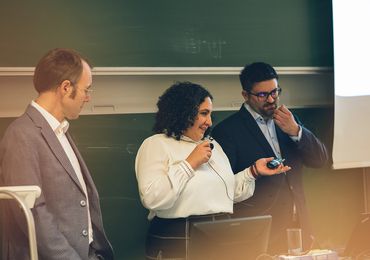 Q&A with all our new Professors; fLtR Emanuel Sallinger, Magdalena Ortiz and Dominique Schröder — Picture: Amélie Chapalain / TU Wien Informatics