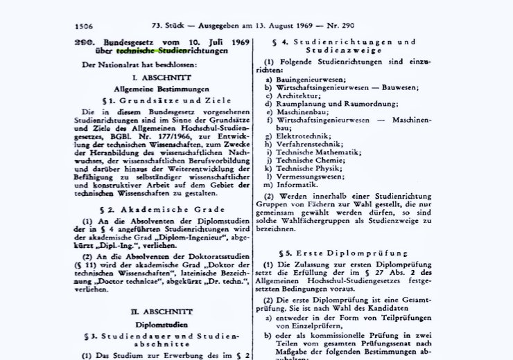  The Technical Studies Act of 1969 introduced informatics as a standalone study program. 